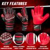 Adhawk Goalkeeper Gloves - Premium Quality Latex Palm with Finger Spine Protection & Double Layer Wristband - Premium Designed Goalie Gloves for Kids, Youth and Adult view 4