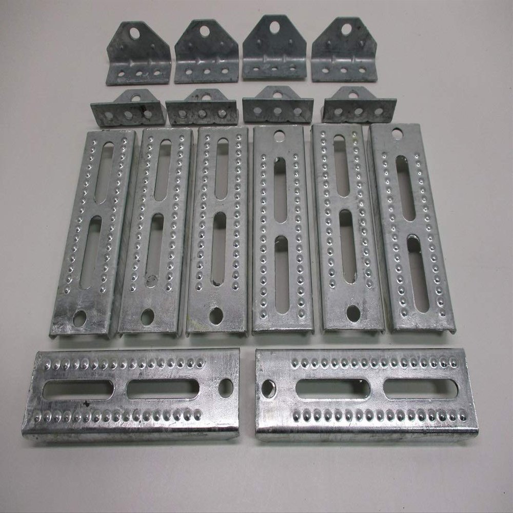 CTW (8) Boat Pontoon Trailer 8" Bolster Bunk Board Adjustable Swivel Bracket Kits