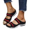 HINDOLA Women Orthopedic Sandals with Arch Support Comfortable Platform Wedge Shoes Summer Casual Sandals Anti-Slip Breathable Walking Slippers view 2