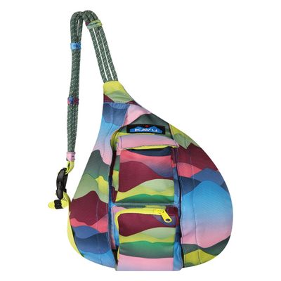 KAVU Mini Rope Sling Pack with Adjustable Rope Shoulder Strap, Mountain Fade