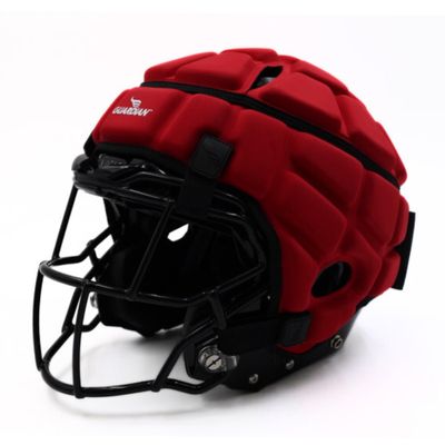 Guardian Cap - Soft-Shell Helmet Cover for Football and Lacrosse - Reduces Impact and Protects Helmets - One Size Fits All for Youth, High School and College Programs - Red
