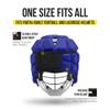 Guardian Cap - Soft-Shell Helmet Cover for Football and Lacrosse - Reduces Impact and Protects Helmets - One Size Fits All for Youth, High School and College Programs - Royal Blue view 4