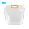 PATIKIL 1.3 Gallon Collapsible Water Container Bag, 2 Pack Plastic Storage Jug Folding Water Bag for Camping, Hiking, Emergency Water Storage, Clear view 3