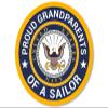 Round Proud Grandparents of a Sailor Sticker (Vinyl Decal United States Navy Naval Logo Laptop u.s. Cell or Laptop (3 inch) USN Licensed view 1