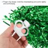 PATIKIL Cheerleading Pom Poms with Finger Holes, 12 Pack Metallic Foil Cheering Hand Flower for Sport Team Spirit, Green view 4