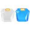 PATIKIL 1.3 Gallon Collapsible Water Container Bag, 2 Pack Plastic Storage Jug Folding Water Bag for Camping, Hiking, Emergency Water Storage, Clear Blue view 1