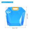PATIKIL 1.3 Gallon Collapsible Water Container Bag, 2 Pack Plastic Storage Jug Folding Water Bag for Camping, Hiking, Emergency Water Storage, Clear Blue view 2