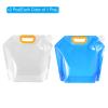 PATIKIL 1.3 Gallon Collapsible Water Container Bag, 2 Pack Plastic Storage Jug Folding Water Bag for Camping, Hiking, Emergency Water Storage, Clear Blue view 3
