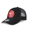 Ultra Game NBA Official Mens Snap Back All Around The World Trucker Baseball Cap Hat - Unisex, Atlanta Hawks, Black Marl, 1SIZE view 1