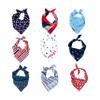 4th of July Dog Bandanas  Red, White, and Cute 4th of July Print Dog Bandanas, Tie Back, Premium Light Drape Fabric, Unique Design, Handmade in The USA, Multiple Size (Star Spangled, Small) view 2