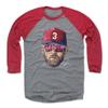 500 LEVEL Bryce Harper 3/4 Sleeve T-Shirt (Baseball Tee, XXX-Large, Red/Heather Gray) - Bryce Harper Philadelphia Sunglasses WHT view 1