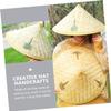 OATIPHO 2pcs Hat Straw Hat Kids Clothes Vietnamese Arts and Crafts for Kids Home Decor Kid Sun Hat Summer Clothing Funny Child Household Weaving Fishing Accessories view 4