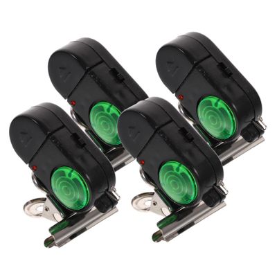INOOMP 4pcs Bait Alarm Fish Alert Fish Indicator Fishing Rod Carp Detector Sound and Light Carp Alarms Fishing Rod Alert Fish Bite Alarm and Strike Indicator Fishing Pole Sound