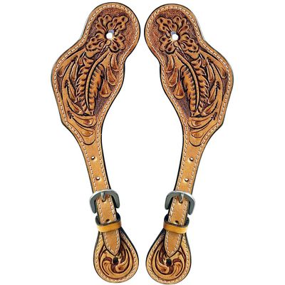 BAR H EQUINE Leather Spurs Straps for Adults Western Womens Spur Horse Riding Barrel Racing Show and Rodeo Strap Adult Women