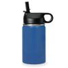 LaserGram Personalized Water Bottle, Karate Man, Stainless Steel Double Wall Vacuum Insulated with Flip Top Straw, Custom Engraved Gift (12oz / 335ml Dark Blue) view 2