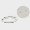 Beckson Boat Deck Plate DP62-W | 8 1/4 Inch Textured White Plastic view 1