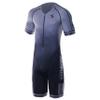 Synergy Triathlon Tri Suit - Men's Elite Short Sleeve Trisuit Cycling Skinsuit (Smoke Gray, Small) view 1
