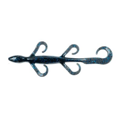 BAITFUEL Lizard Big Creature Bait Infused with Supercharged X55 Formula Gel | 6-Inch, Black Blue Flake (PN: X18522)