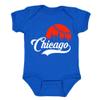 Chicago Skyline Kid's Baby Bodysuit for Baseball Fans (Royal, 18M) view 1