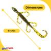 BAITFUEL Lizard Big Creature Bait Infused with Supercharged X55 Formula Gel | 6-Inch, Watermelon Red (PN: X18504) view 2