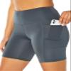 Bally Total Fitness Women's High Rise 7" Pocket Short, Turbulence, Large view 3