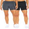 Bally Total Fitness Women's High Rise 5" Bike Short - 2 Pack, Black/Turbulence, Medium view 1