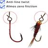 Eupheng Quick Change Fly Fishing Snaps Stainless Steel, Fishing swivels, Fast Easy & Secure, Hook Snaps for Flies, Jigs, Lures, Great Value Pack view 4