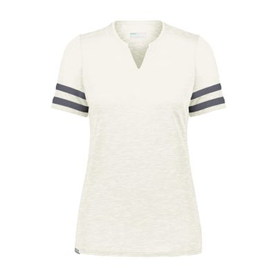 Holloway Ladies Monterey Tee Birch Heather/Carbon Heather L