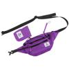 4Monster Hiking Waist Packs Portable,Water Resistant Fanny Bag with Adjustable Strap,Lightweight Crossbody Chest Bag Slim Bag (Purple, 2L) view 1