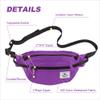 4Monster Hiking Waist Packs Portable,Water Resistant Fanny Bag with Adjustable Strap,Lightweight Crossbody Chest Bag Slim Bag (Purple, 2L) view 2