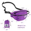 4Monster Hiking Waist Packs Portable,Water Resistant Fanny Bag with Adjustable Strap,Lightweight Crossbody Chest Bag Slim Bag (Purple, 2L) view 3