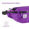 4Monster Hiking Waist Packs Portable,Water Resistant Fanny Bag with Adjustable Strap,Lightweight Crossbody Chest Bag Slim Bag (Purple, 2L) view 4