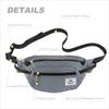 4Monster Hiking Waist Pack - Portable, Water Resistant Fanny Pack with Adjustable Strap, Lightweight Crossbody Chest Bag (Silver, 2L) view 2