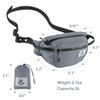4Monster Hiking Waist Pack - Portable, Water Resistant Fanny Pack with Adjustable Strap, Lightweight Crossbody Chest Bag (Silver, 2L) view 3