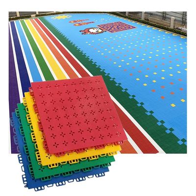 30.5CM/1FT Modular Interlocking Floor Tiles for Kindergarten, DIY Plastic Splicing Sports Floor mats for Indoor and Outdoor Sports venues (Color : Blue, Size : 1PCS)