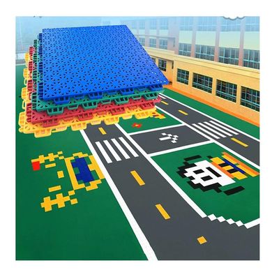 1ft Waterproof Modular Interlocking Floor Tiles for Kindergarten, DIY Plastic Splicing Sports Floor mats for Indoor and Outdoor Sports venues (Color : Red, Size : 10PCS)