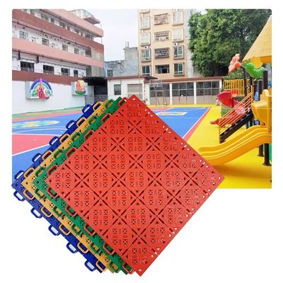 33CM Weatherproof PP Sports Floor, Modular Interlocking Floor Tiles for School/Kindergarten/Basketball Court/Gym/Playground/Park (Color : Green, Size : 10PCS)