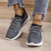 Ladmiple Womens Shoes With Arch Support Orth Feet Womens Slip on Walking Shoes Comfort Lightweight Breathable Sock Shoe Non-Slip Mesh Casual Fashion Tennis Running Sneakers Grey view 2