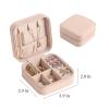 KiBxan Leather Jewelry Box Travel Jewelry Organizer for Ring, Pendant, Earrings, Necklace, Bracelet Organizer Portable Jewelry Case 2pcs (Pink) view 2