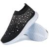 Ladmiple Walking Shoes Women Arch Support Plantar Fasciitis Womens Running Shoes Non Slip Athletic Tennis Walking Workout Sneakers Casual Fashion Comfortable Slip On Gym Shoes 2023 Black view 1