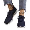Ladmiple Walking Shoes Women Comfort Wide Width Womens Walking Shoes Casual Sneakers Knitted Mesh Lightweight Comfortable Slip on Loafers Slip Resistant Soft Work Shoes Navy view 2