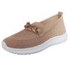 Ladmiple Sneakers For Women Wide Width Plantar Fasciitis Womens Walking Shoes Casual Sneakers Knitted Mesh Lightweight Comfortable Slip on Loafers Slip Resistant Soft Work Shoes Khaki view 1
