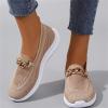 Ladmiple Sneakers For Women Wide Width Plantar Fasciitis Womens Walking Shoes Casual Sneakers Knitted Mesh Lightweight Comfortable Slip on Loafers Slip Resistant Soft Work Shoes Khaki view 2