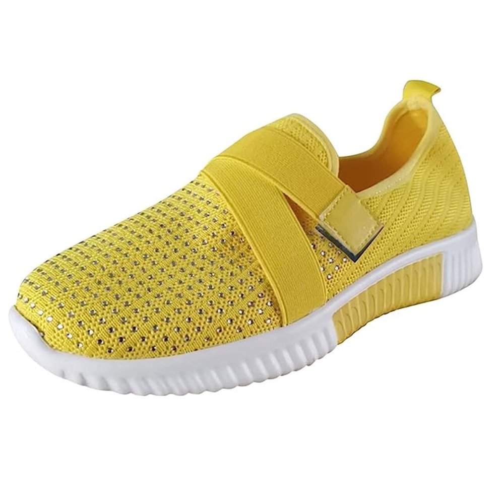 Ladmiple Sneakers For Women Black And Gold Womens Sneakers Slip On Walking Shoes Breathable Running Shoes Lightweight Mesh Gym Shoes Non Slip Workout Sneakers Shoes