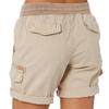 Adhdyuud Women Cargo Pants Shorts Soft Casual Cotton Elastic Waist Shorts Bottoms Jeans High Waisted Pants G S view 2