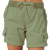 Adhdyuud Women Cargo Pants Shorts Soft Casual Cotton Elastic Waist Shorts Bottoms Jeans High Waisted Pants G S view 4