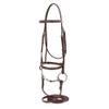 Henri de Rivel Advantage Fancy Raised Snaffle Bridle with Laced Reins - Australian Nut - Pony view 3