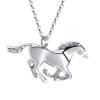 Miity Haiy Horse Urn Necklace for Ashes Pendant Holder Ashes Keepsake Memorial Cremation Jewelry for Women Men (Silver) view 1