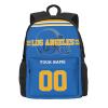 Custom Los Angeles Backpack for Mens Womens, Personalized Backpacks with Name and Number, Customized Casual Sports Backpack Gifts for Fans view 1
