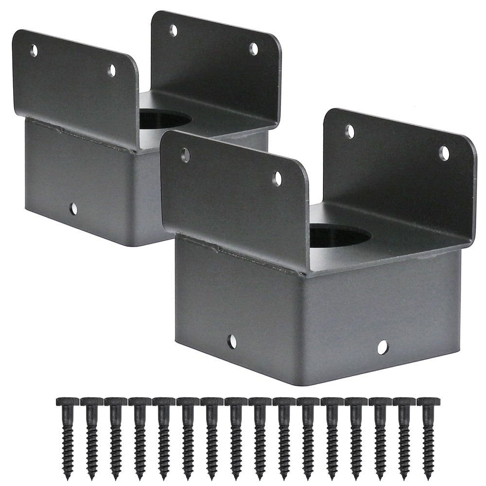 Antsky 4x4 Post Anchor Connector (2 Pack), Stainless Steel Tie Bracket for 4x4 and 4x6 Wood Posts, Supporting Wood Beams